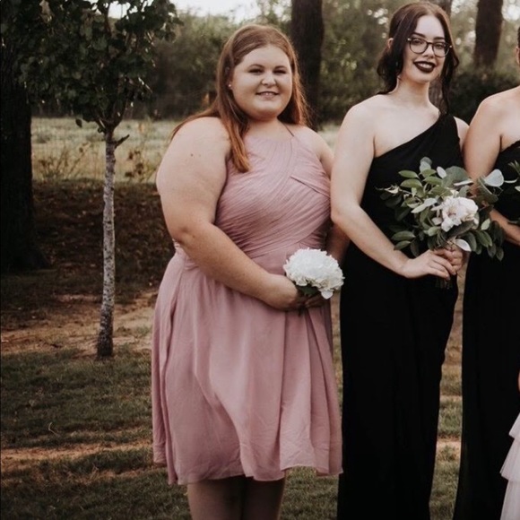 Azazie Adriana Plus Size A24 in Dusty Rose - Picture 8 of 9